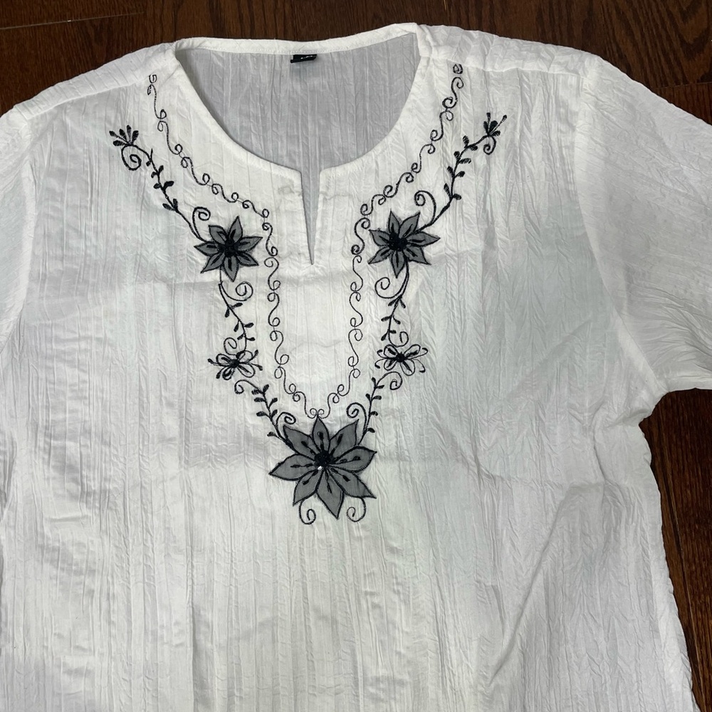 *Brand New* White T-Shirt Indian Cotton Kurta